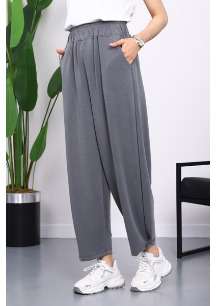 Füme Bel Lastikli Cepli Pantolon modelleri