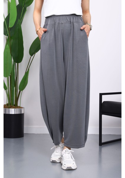 Füme Bel Lastikli Cepli Pantolon fırsatları
