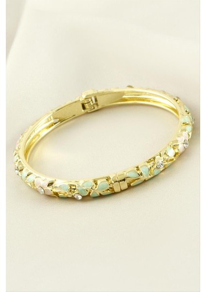 Taşlı Mineli Kelepçe Bileklik