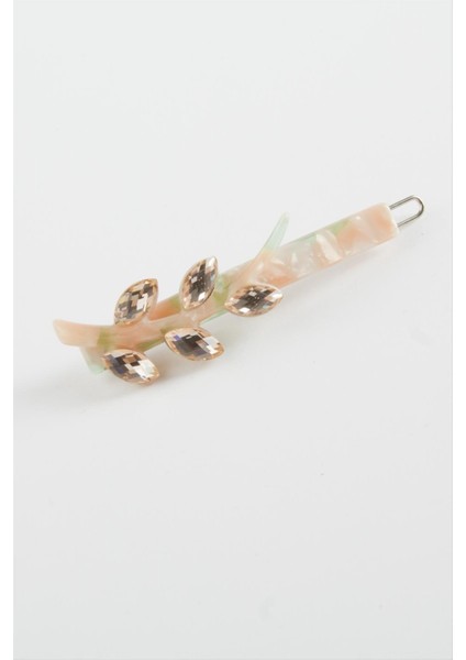 Yaprak Taşlı Klipsli Toka