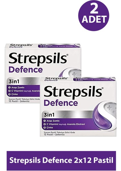 Asfstore Strepsils Defence 12 Pastil 2 Adet