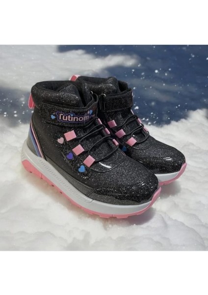 Kız Çocuk Kışlık Kaymaz Taban Su Geçirmez Cırt Cırtlı Yarım Bot fiyatları