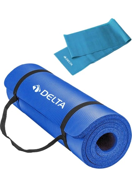 1.5 cm Taşıma Askılı Pilates Minderi Egzersiz Yoga Matı 15 Mm, 120X15 cm Plates Bandı Lastiği