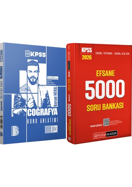 2026 Kpss Efsane 5000 Tamamı Çözümlü Soru Bankası - 2026 Kpss Coğrafya Konu Anlatımı