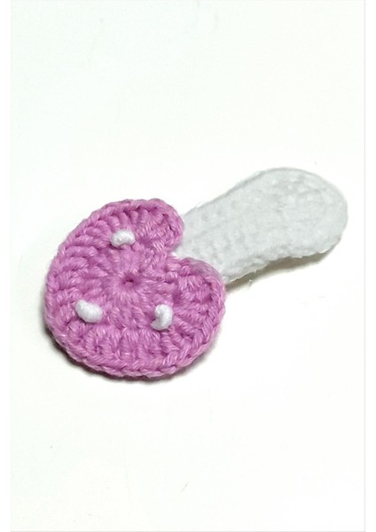 El Yapımı Mantar Işlemeli Örgülü Çıtçıtlı Toka