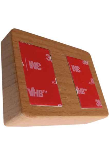 Mıknatıslı Duvara Monte Ahşap Bıçak Bloğu ve Bıçak Tutucu - 2 Bıçak Kapasiteli