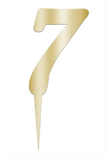 Sarı Renkli Rakam Pasta ve Kek Pleksi