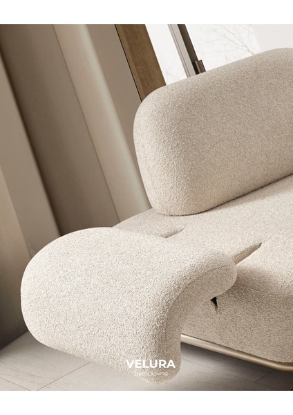 Nesta Sırt Mekanizmalı Üçlü Kanepe & 3'lü Koltuk - Krem indirimleri