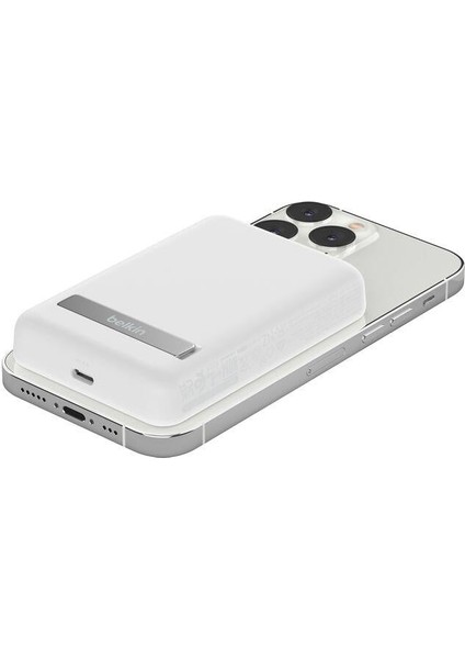 BPD004BTWT Boostcharge 5k Magsafe Uyumlu Kablosuz Powerbank + Stand - Beyaz fırsatları