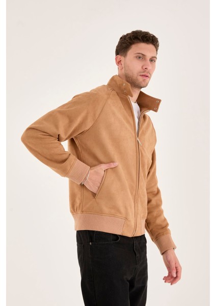 X-2022 Etek Kol Ribanalı Fermuarlı Süet Mont modelleri