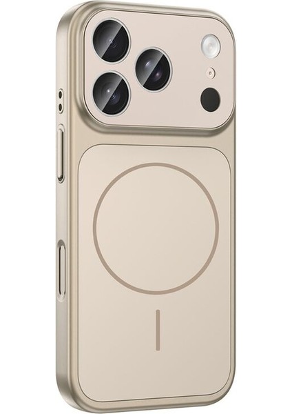 Apple iPhone 17 Pro Uyumlu Kılıf Zebana Titanmag Colorshield Kılıf (Kablosuz Şarj) Desert Titanyum fiyatları