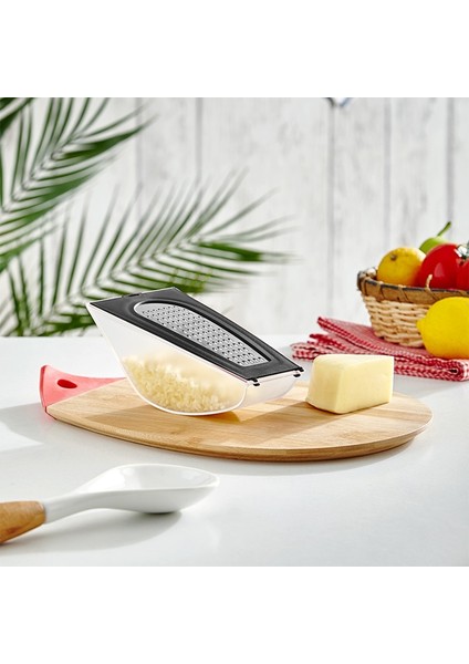 Pratik Hazneli Rende Qlux Ideas Paslanmaz Çelik Hazneli Rende L-00789