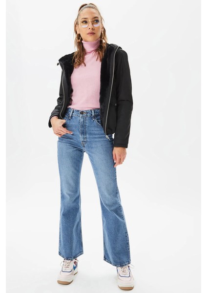 Kadın Onldahlıa Çift Taraflı Kapüşonlu Kürk Mont 15208777 Black fiyatları