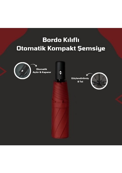 Juliette Bordo Şemsiye Otomatik Açılır & Kapanır Mekanizmalı 58X95 cm - Modern, Şık ve Dayanıklı Tasarım fırsatları