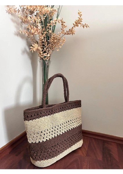 Plaj Çantası Iki Renkli Model