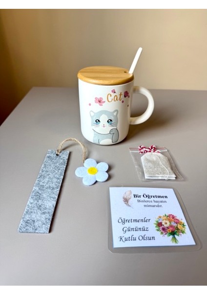 24KASIM Öğretmenler Günü Hediye Seti-Seramik Bardak,kitap Ayracı,bitki Çayı, Tebrik Kartı-Öğretmen Teacher Gift fiyatları