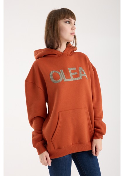 Kadın Kabartma Baskılı Oversize Sweatshirt indirimleri