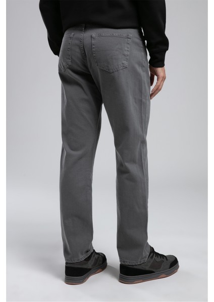 Ricky Yüksek Bel Düz Kesim Düz Paça Gri Erkek Pantolon modelleri