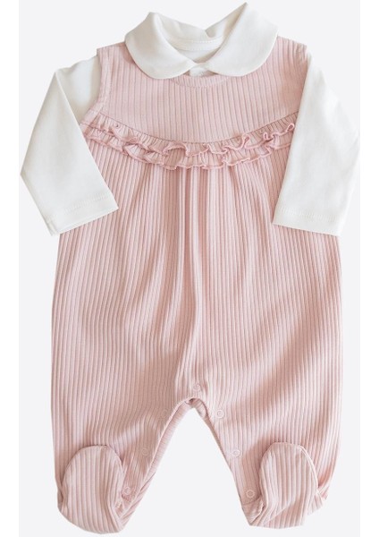 Organik Anna Salopet 2'li Takım Pembe