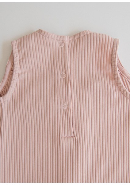 Organik Anna Salopet 2'li Takım Pembe