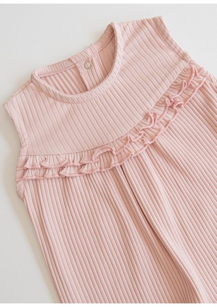 Organik Anna Salopet 2'li Takım Pembe