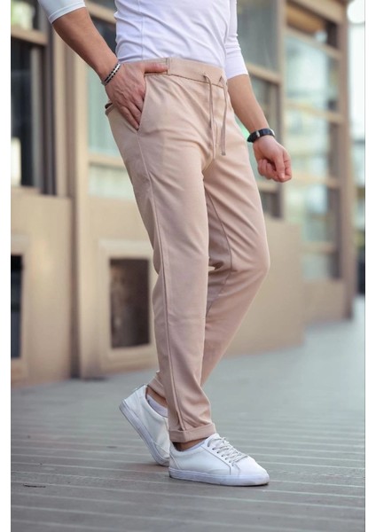 Mdb Erkek Diagonel Ikro Dokulu Cepli Beli Astilki Pantolon Gri