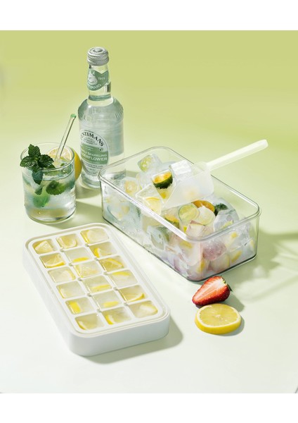 Yeni Nesil Çift Katlı Buz Kalıbı – Kapaklı Saklama Kutulu, Basmalı Sistem fiyatları