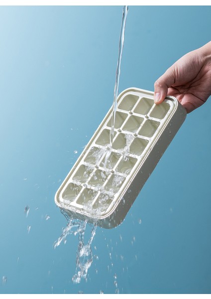 Yeni Nesil Çift Katlı Buz Kalıbı – Kapaklı Saklama Kutulu, Basmalı Sistem fırsatları