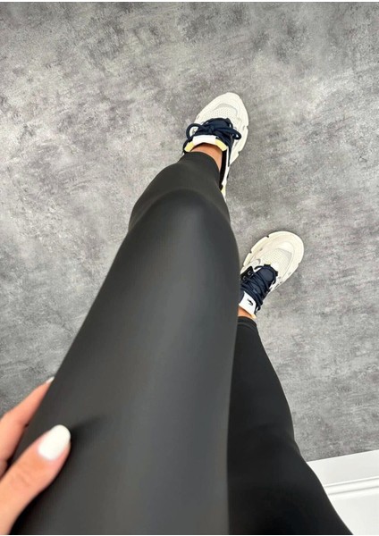 Yüksek Bel Toparlayıcı Mat Deri Tayt fiyatları