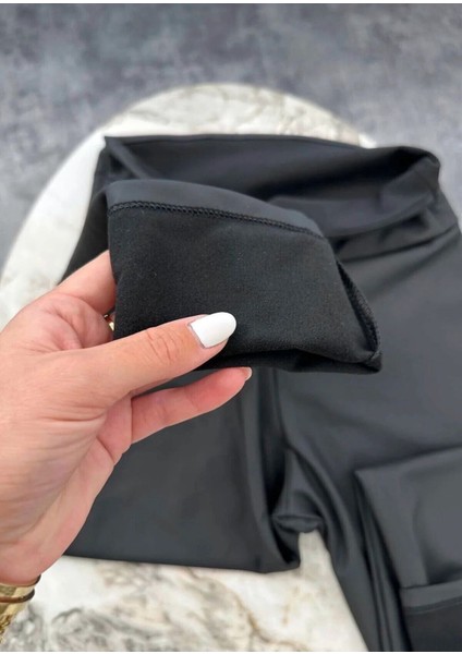 Yüksek Bel Toparlayıcı Mat Deri Tayt fırsatları