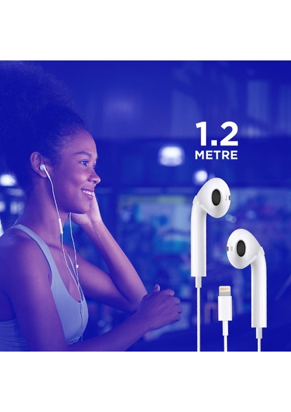 PBS226 Lightning Kablolu Kulak Içi Kulaklık Beyaz fiyatları