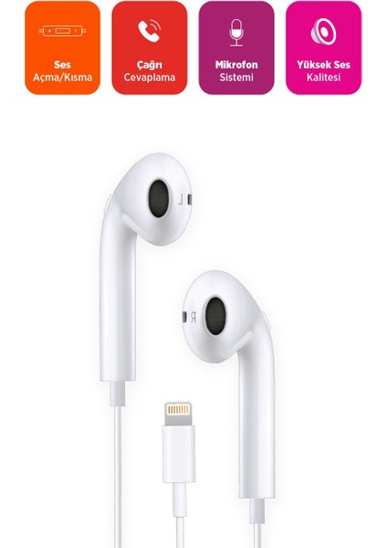 PBS226 Lightning Kablolu Kulak Içi Kulaklık Beyaz modelleri
