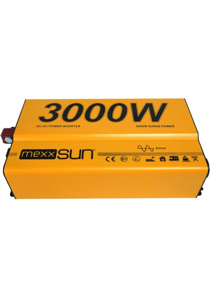 12 Volt 3000 Watt Tam Sinüs Inverter - Invertör - 12 - 220 Volt Çevirici