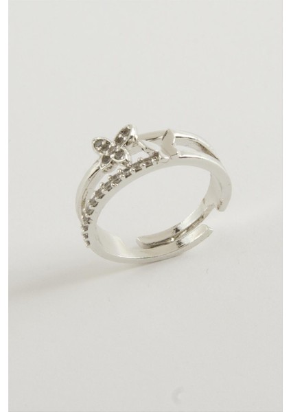 Kelebek Zirkon Taşlı Yüzük