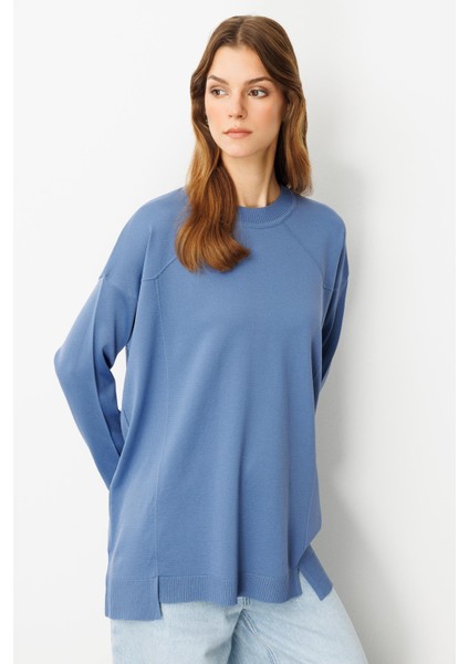 Yuvarlak Yaka Basic Triko-Indigo modelleri