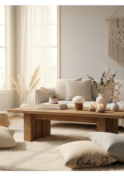 Dekoratif Japon Mantarı Biblosu, 2 Adet, 1 Büyük, 1 Küçük, Beyaz-Açıkkahve