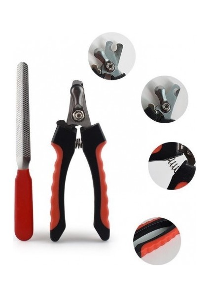 bulurum yaylı evcil hayvan tırnak makası paslanmaz çelik törpülü set