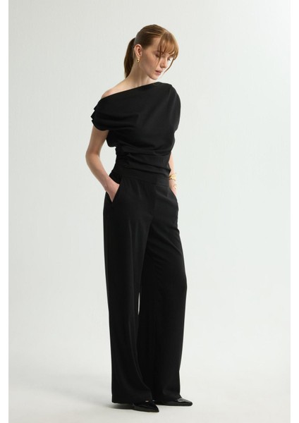 Bol Paça Cepli Pantolon Siyah 153L7821020 modelleri