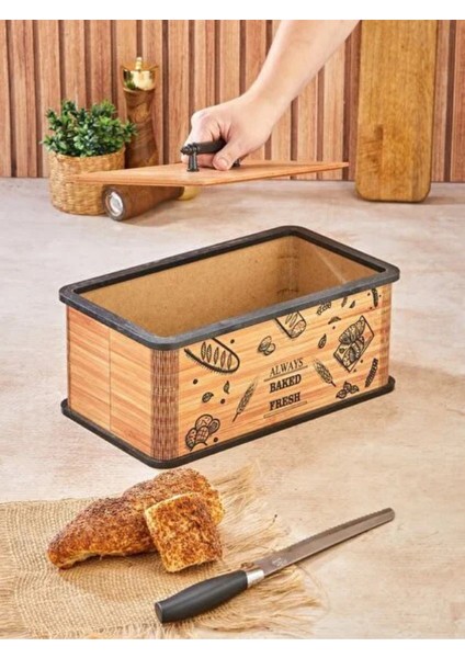 Kapaklı Ahşap Ekmeklik - Dekoratif Desenli Ekmek Saklama Kutusu - Lüx Büyük Ekmek Dolabı modelleri