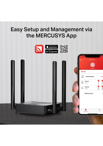MR62X | AX1500 Çift Bant Wifi 6 Router | 1.5 Gbps Hız | Ofdma & Mu-Mımo | 4× Anten | Beamforming | Wpa3 Güvenlik | Gigabit Portlar | Akıllı Bağlantı | Geniş Wifi Kapsama