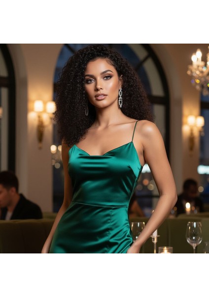 Gerçek Front Lace Tül Peruk / Kabarık Dalga / Doğal 50/55CM