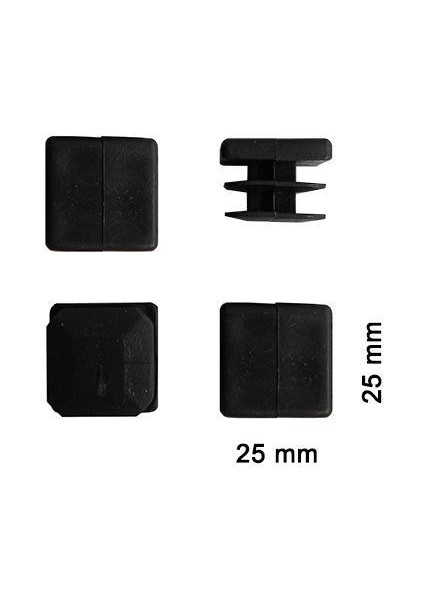 bulurum kare profil ıç tapa 25x25 mm 4 adet