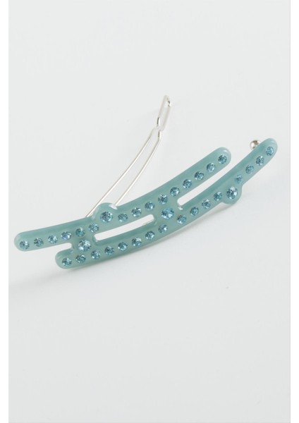 Oval Taşlı Klipsli Toka