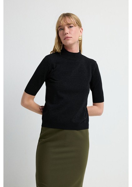 Kısa Kollu Kazak Siyah 13945629000 fırsatları