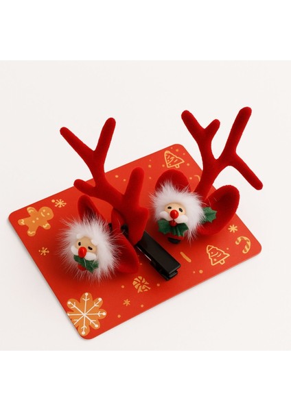 Yeni Yıl Geyik Detaylı Ikili Toka