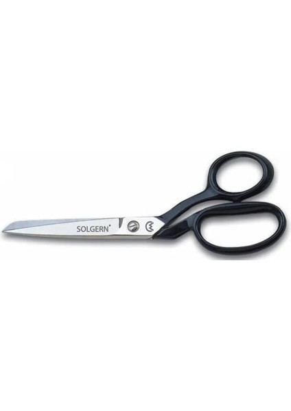 bulurum solgern 2328 tekstil / yatık regula makası no 8 ınç / 20,32 cm nikel kaplama, siyah saplı