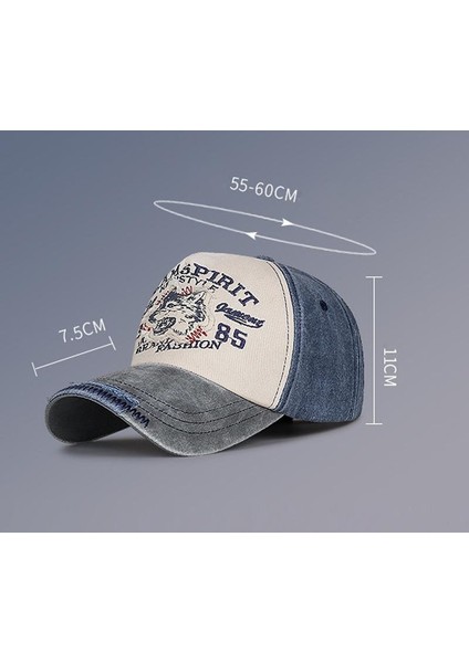 Kurt Nakışlı Vintage Eskitme Pamuklu Kot Şapka indirimleri