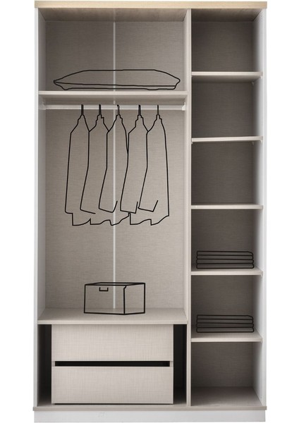 Jena 3 Kapılı Gardırop fiyatları