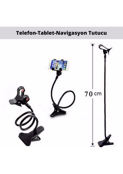 Akrobat Tutucu Mandallı Bükülebilir Masa Tablet Telefon Tutacağı Siyah fiyatları
