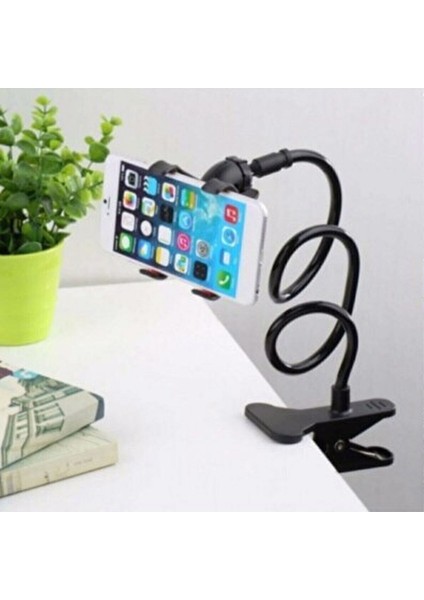 Akrobat Tutucu Mandallı Bükülebilir Masa Tablet Telefon Tutacağı Siyah fırsatları